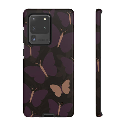 Samsung Galaxy S20 Ultra / Glossy Phone Case - Minimalist Purple Butterfly Pattern Phone Case