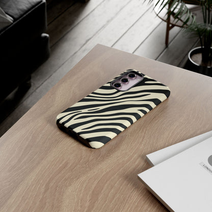 Modern Neutral Zebra Print Phone Case