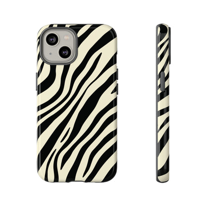 Modern Neutral Zebra Print Phone Case