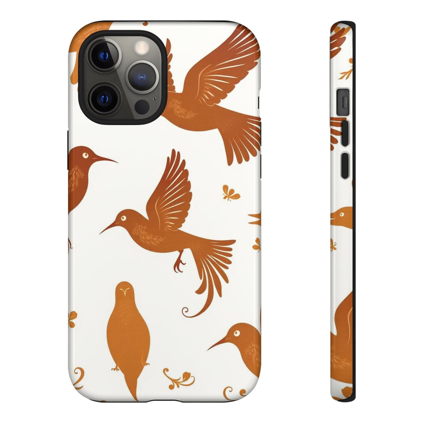 iPhone 12 Pro Max / Glossy Phone Case - Abstract Bird Pattern Phone Case