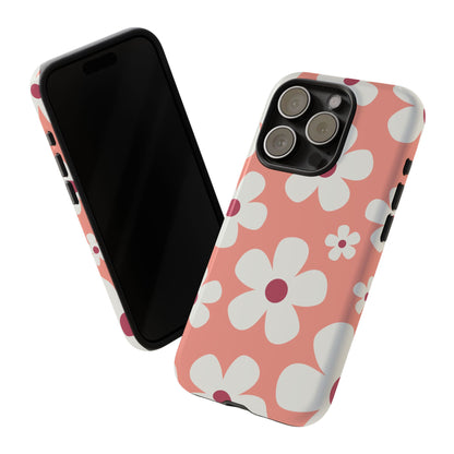 Cute Pink Daisy Pattern #2 Phone Case - Pink Phone Case