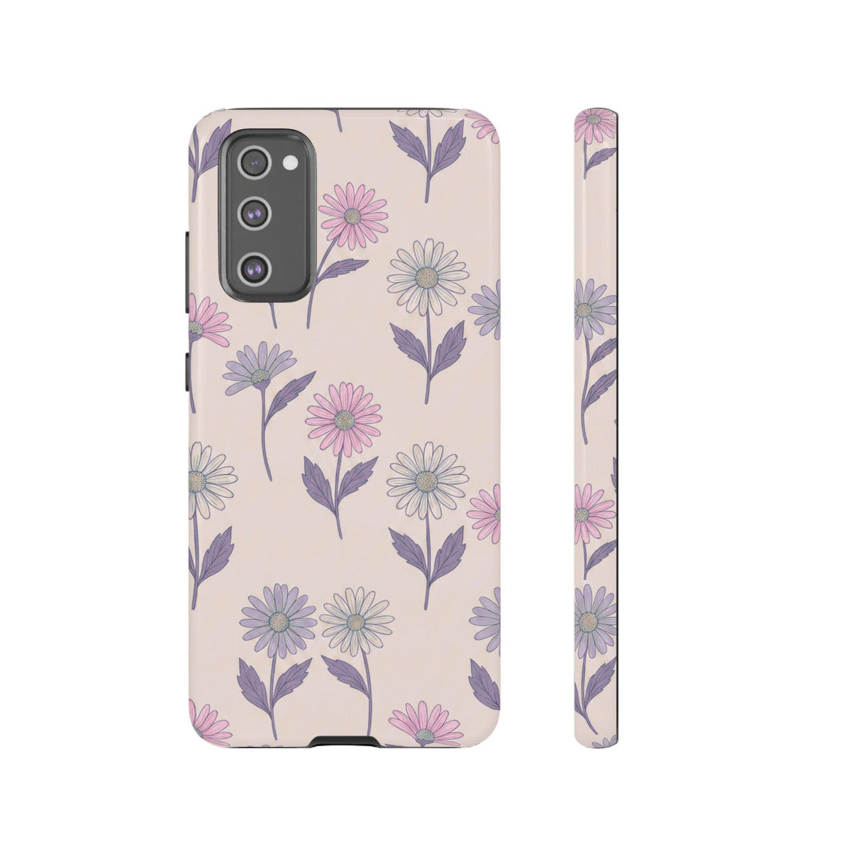Pretty Pink & Purple Daisy Pattern Phone Case