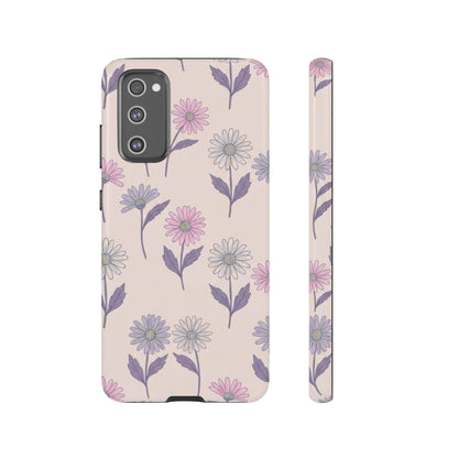 Pretty Pink & Purple Daisy Pattern Phone Case
