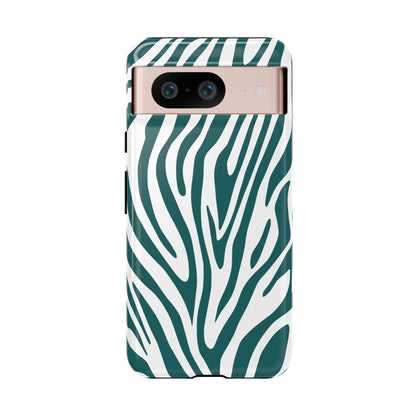 Graphic Teal Tiger Print Phone Case