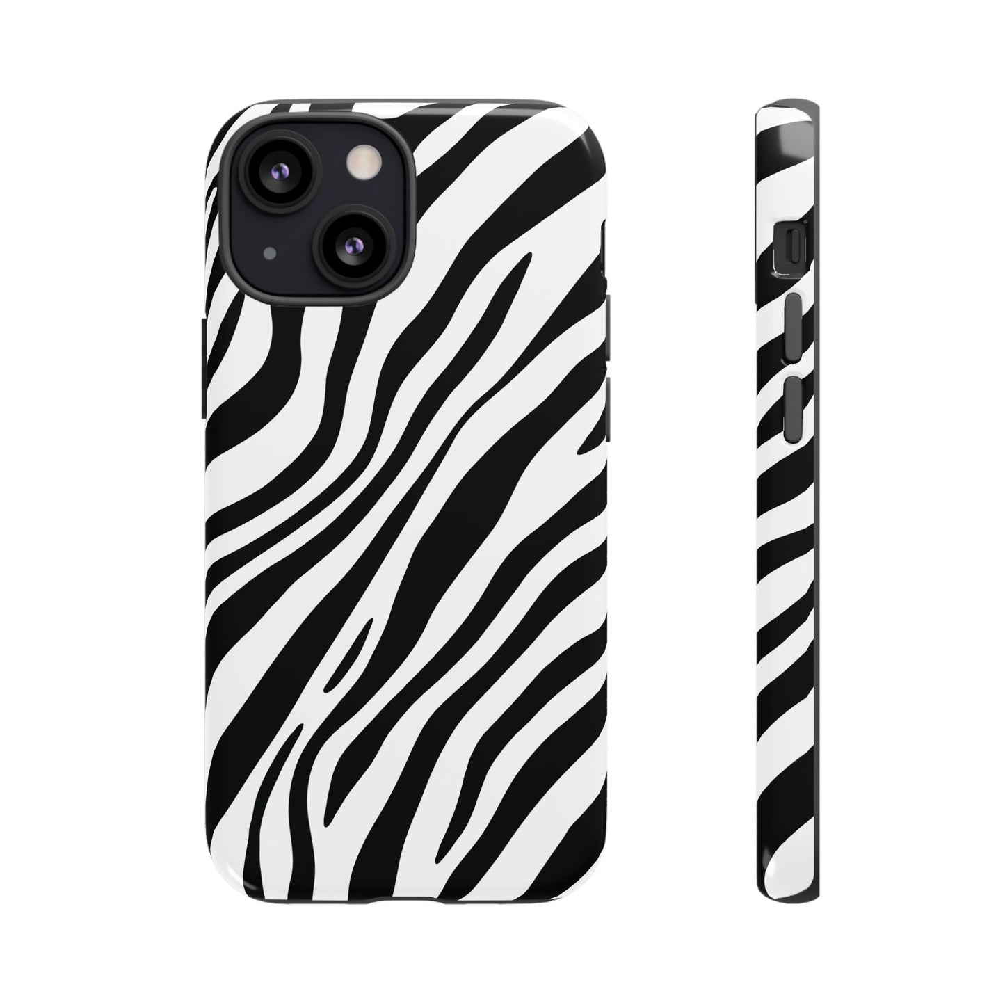 Modern Monochrome Zebra Print Phone Case