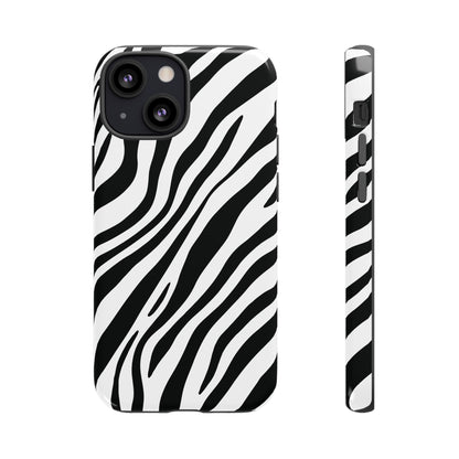 Modern Monochrome Zebra Print Phone Case