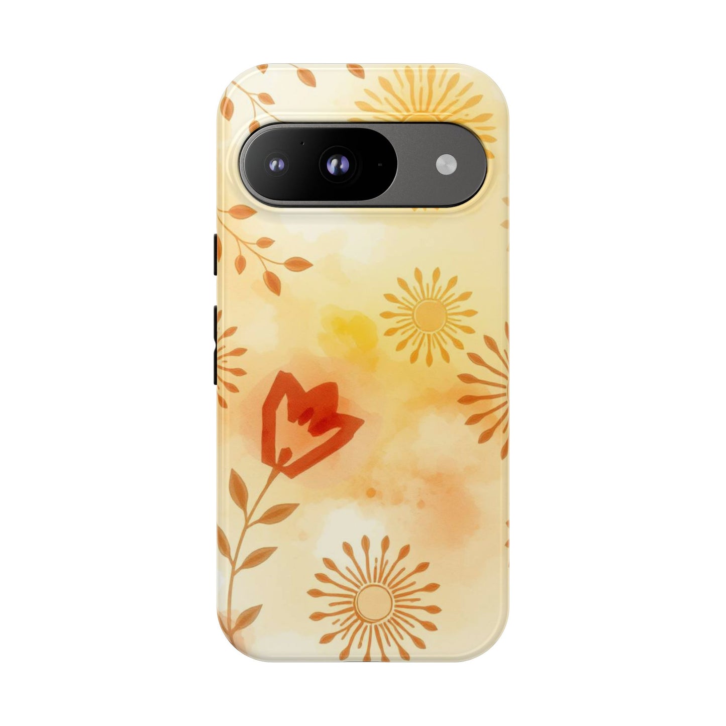 Google Pixel 9 / Glossy Phone Case - Boho Chic Watercolour Pattern Phone Case