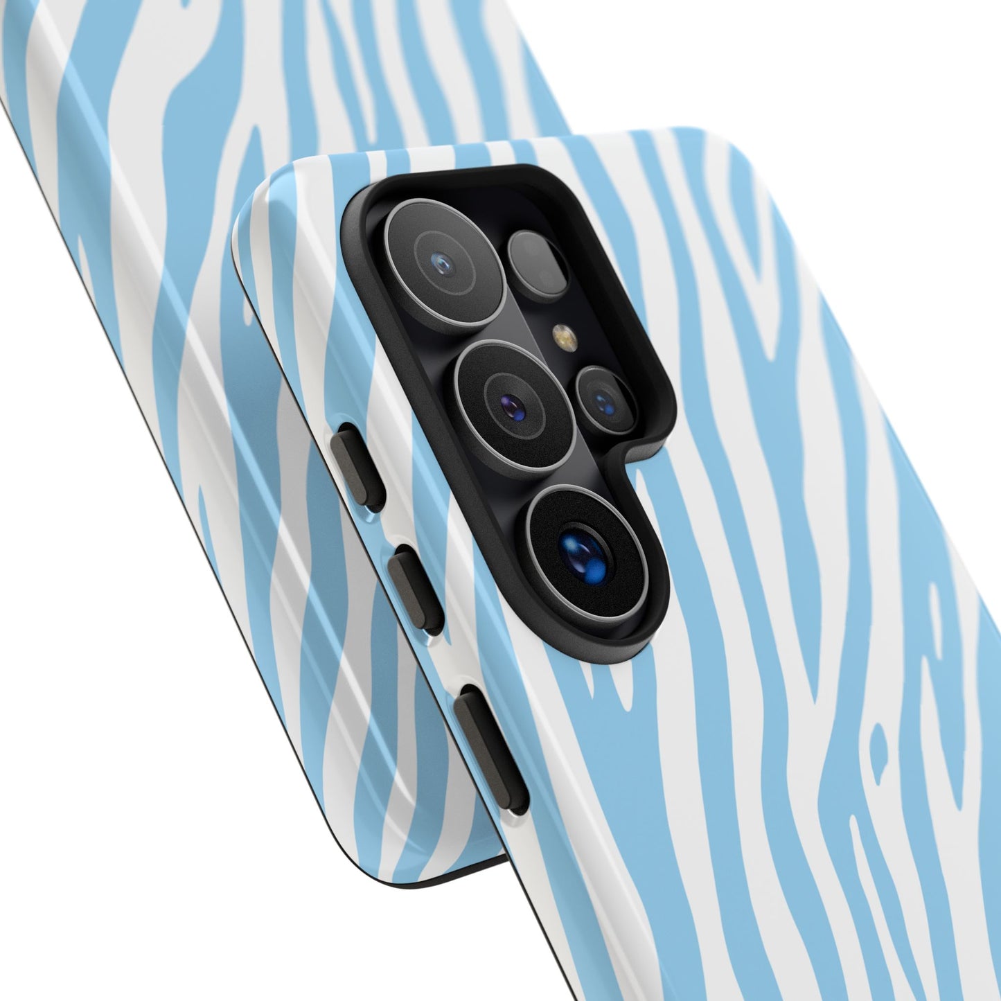 Sky Blue Tiger Print Phone Case
