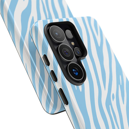 Sky Blue Tiger Print Phone Case