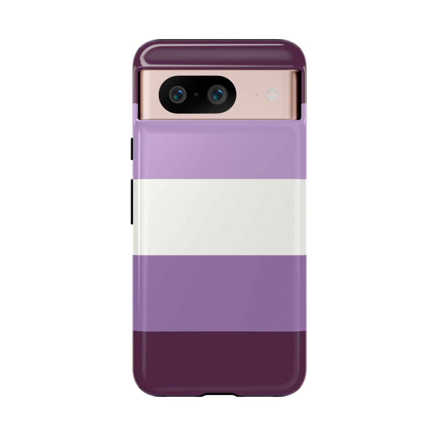 Google Pixel 8 / Glossy Phone Case - Purple Stripe Pattern Phone Case