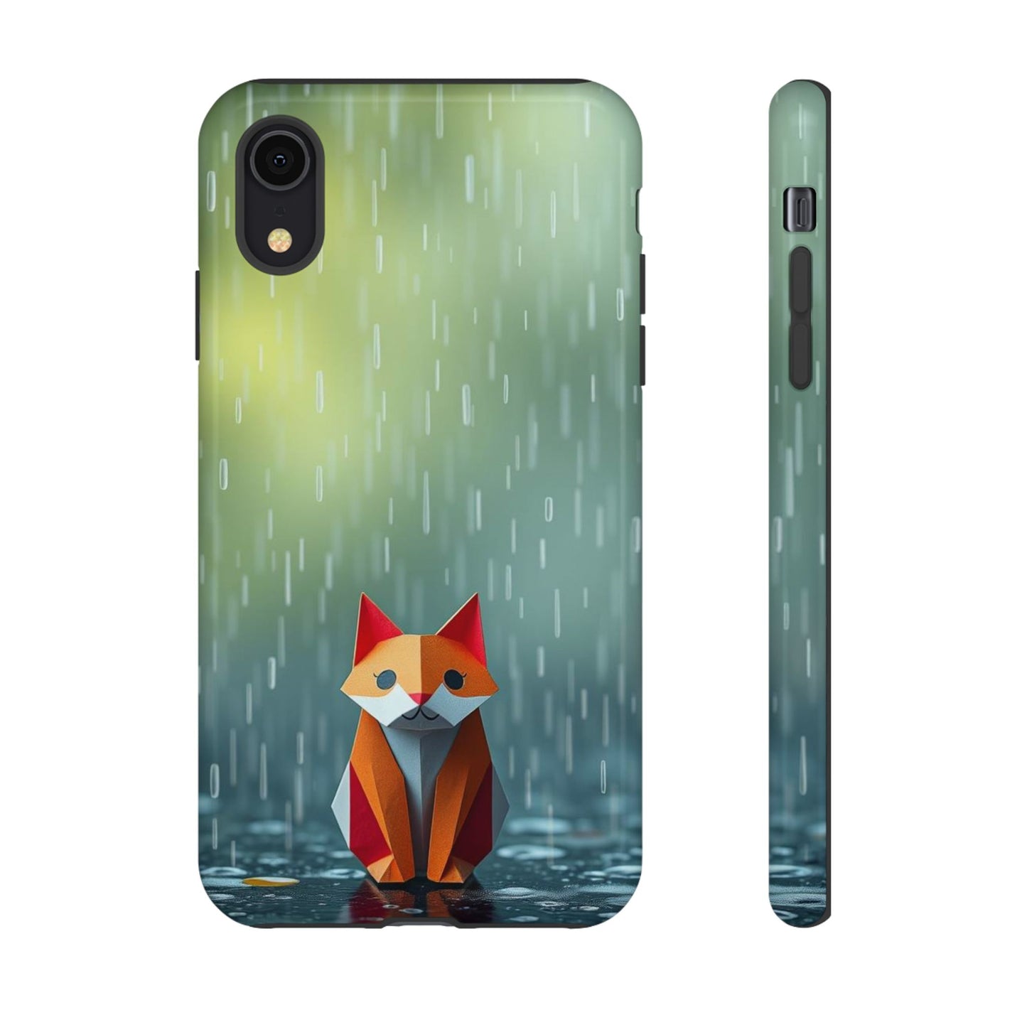 iPhone XR / Glossy Phone Case - Origami ’Soggy Fox’ Design Phone Case