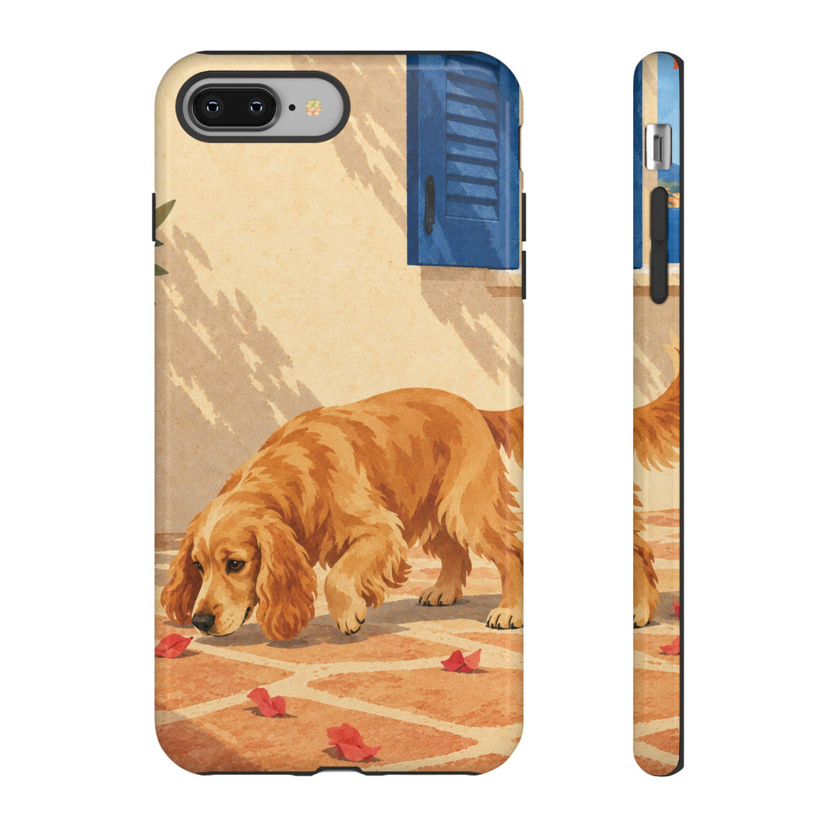 Cocker Spaniel Scent Trail Phone Case - Multicolor Phone Case - iPhone 8 Plus / Glossy