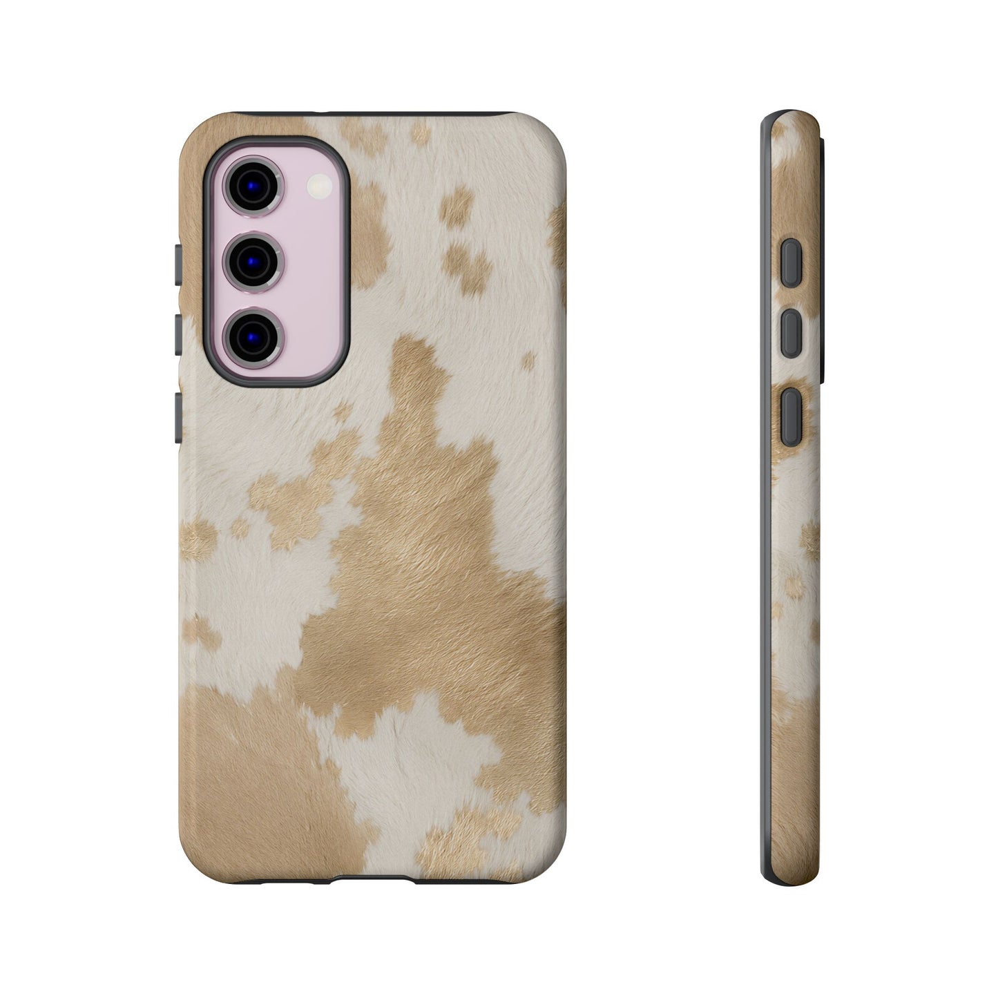 Elegant Champagne Cow Print Phone Case
