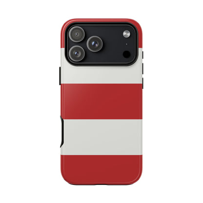 Red & White Horizontal Stripe Pattern Phone Case - Red Phone Case - iPhone 17 Pro Max / Glossy