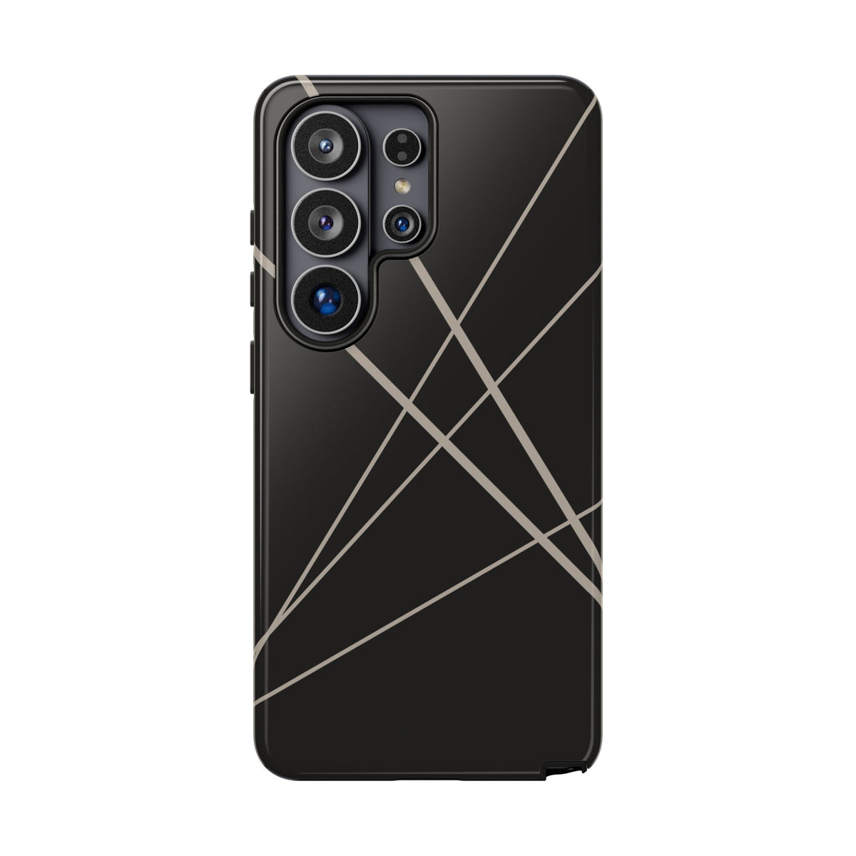 Abstract Black with Grey Lines Phone Case - Black Phone Case - Samsung Galaxy S26 Ultra / Glossy