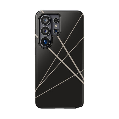 Abstract Black with Grey Lines Phone Case - Black Phone Case - Samsung Galaxy S26 Ultra / Glossy