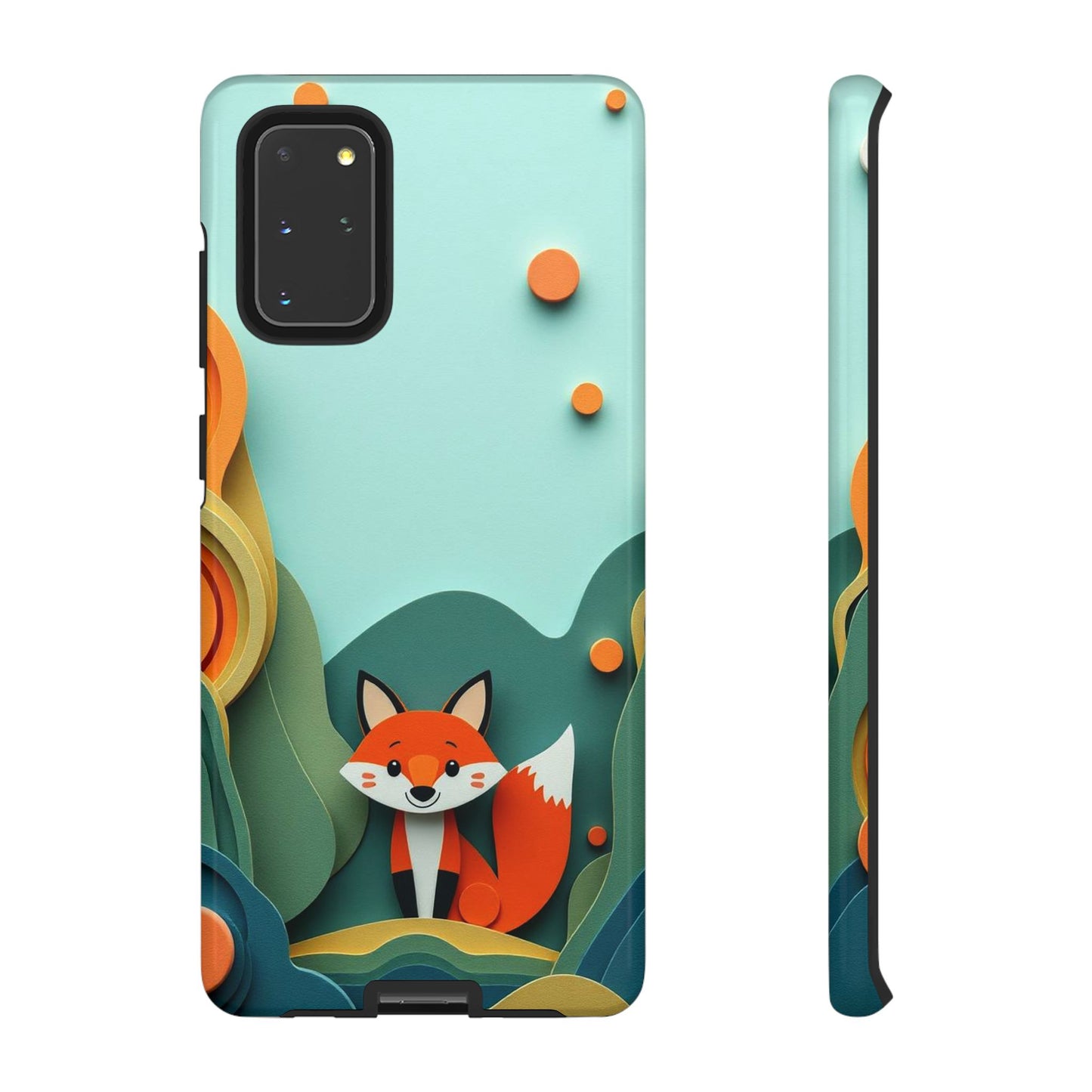 Samsung Galaxy S20+ / Glossy Phone Case - Papier-mâché Fox Design Phone Case