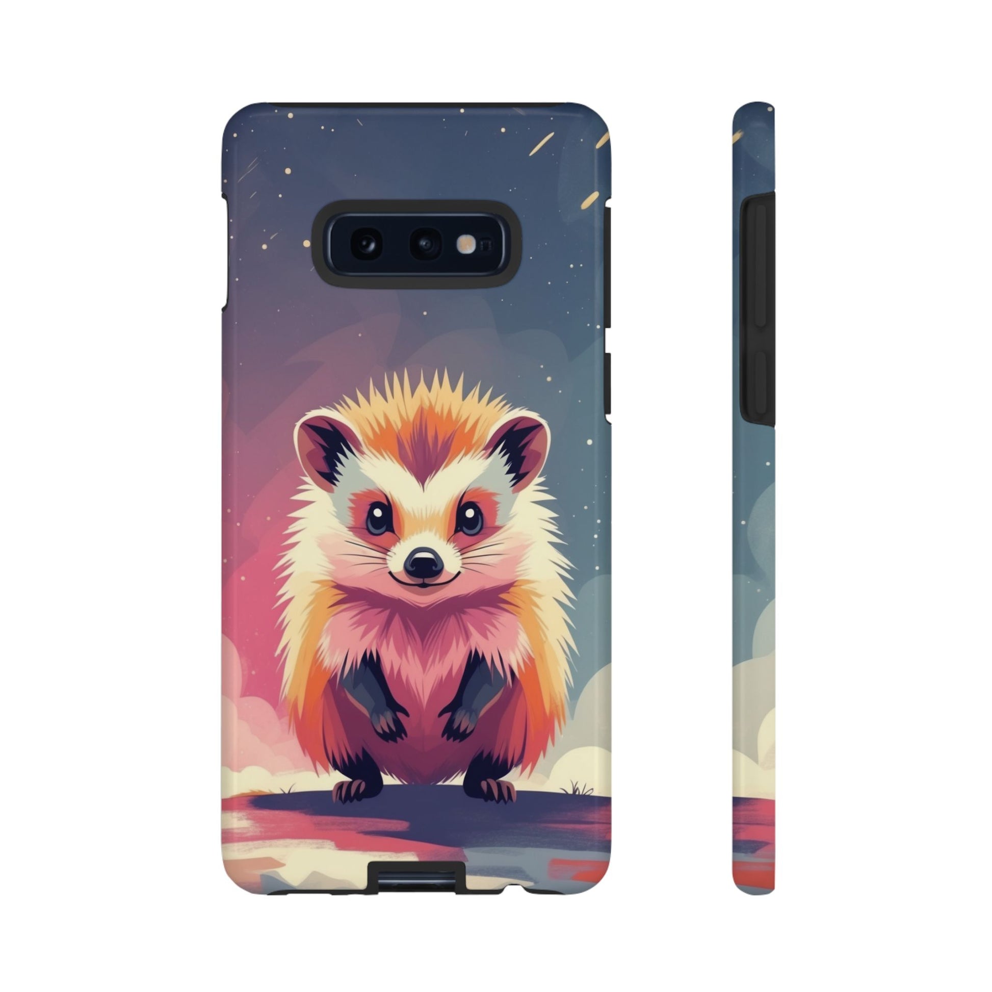 Stylised Hedgehog Design Phone Case - Multicolor Phone Case - Samsung Galaxy S10E / Glossy
