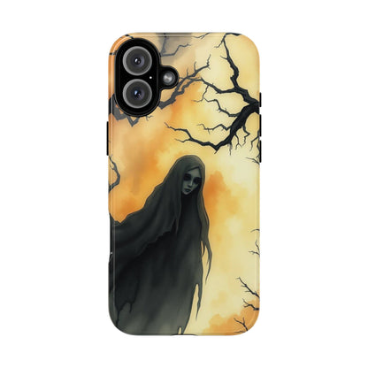 iPhone 16 Plus / Glossy Phone Case - Watercolour Gothic Deathly Woman Phone Case