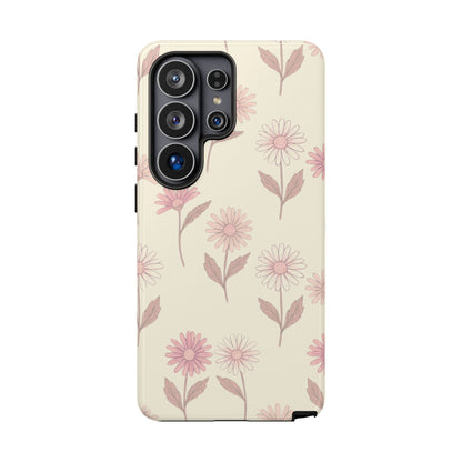 Pretty Blush Daisy Pattern Phone Case