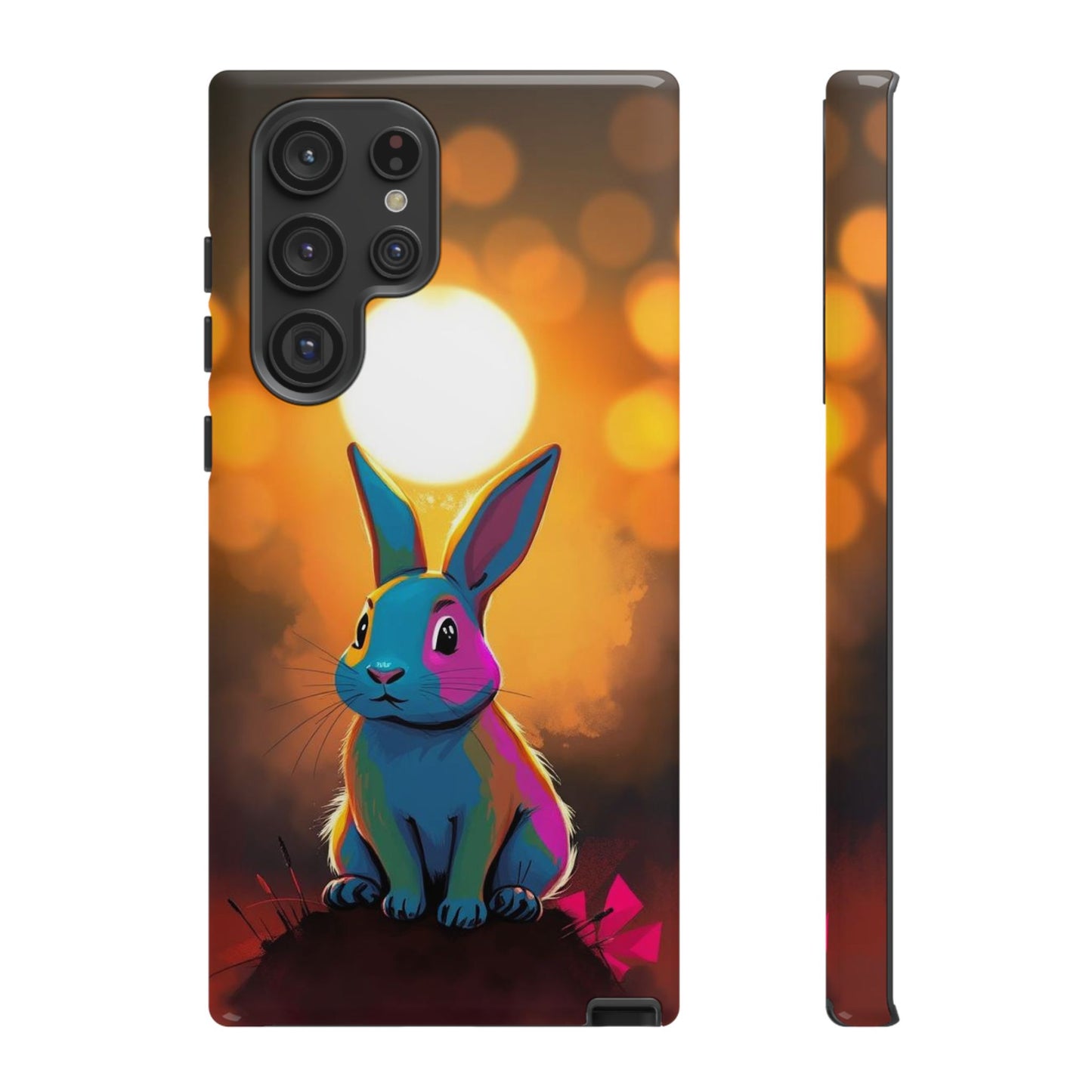 Samsung Galaxy S22 Ultra / Glossy Phone Case - Pop Art Rabbit Design Phone Case