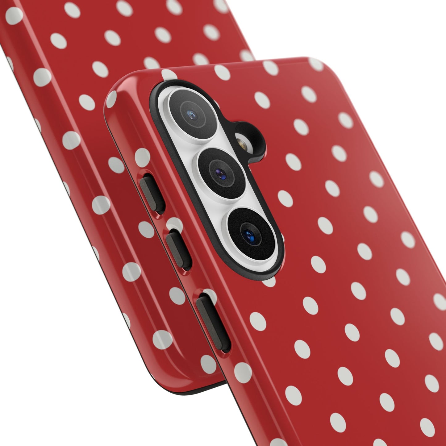Red with White Dot Pattern Phone Case