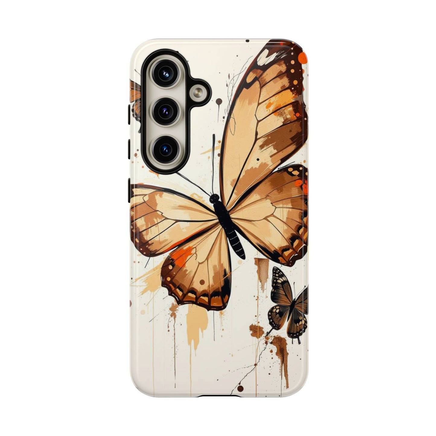 Samsung Galaxy S24 / Glossy Phone Case - Acrylic Style Butterflies Design Phone Case