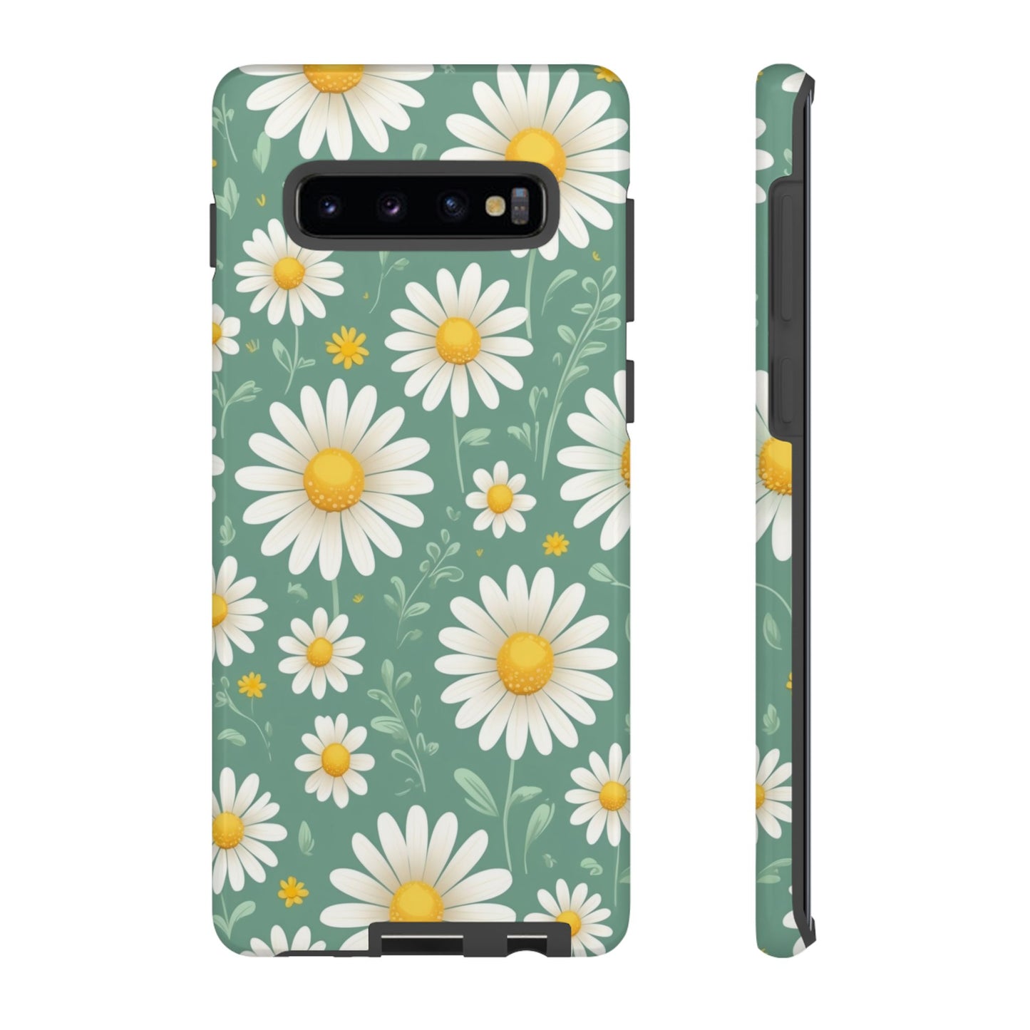 Samsung Galaxy S10 Plus / Glossy Phone Case - Daisies Floral Pattern 1 Phone Case