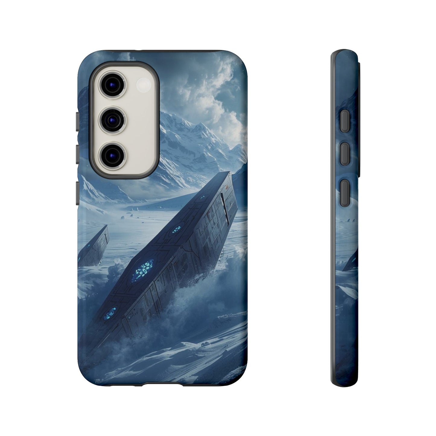 Samsung Galaxy S23 / Glossy Phone Case - Frozen Alien Wreckage Sci-fi Phone Case