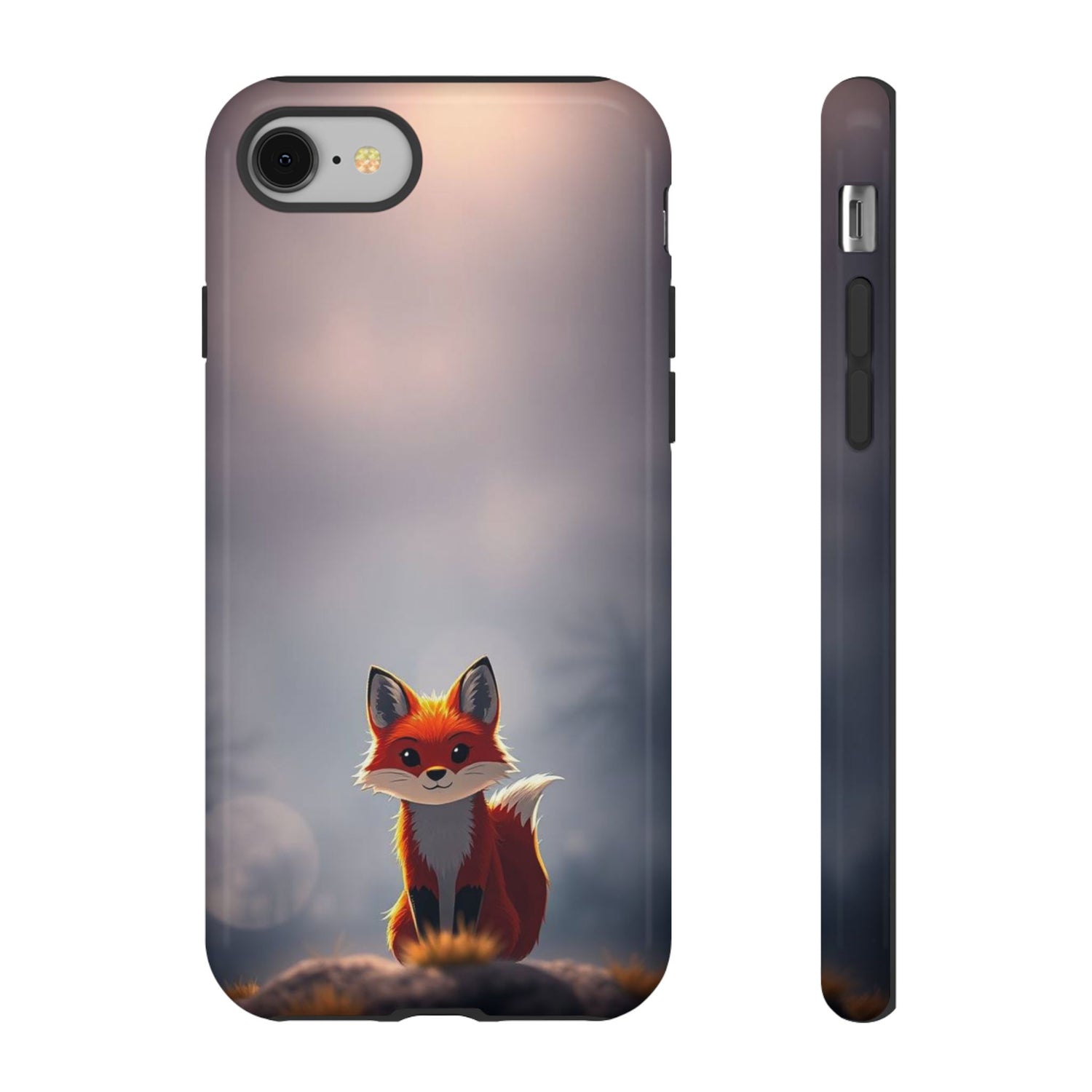iPhone 8 / Glossy Phone Case - Cute Gothic Fox Design Phone Case