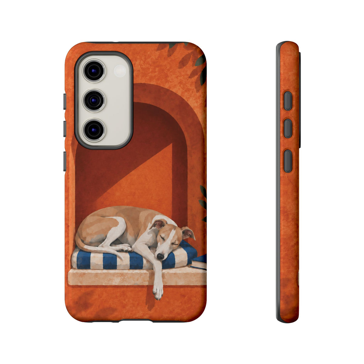 Whippet Siesta Nook Phone Case - Multicolor Phone Case - Samsung Galaxy S23 / Glossy