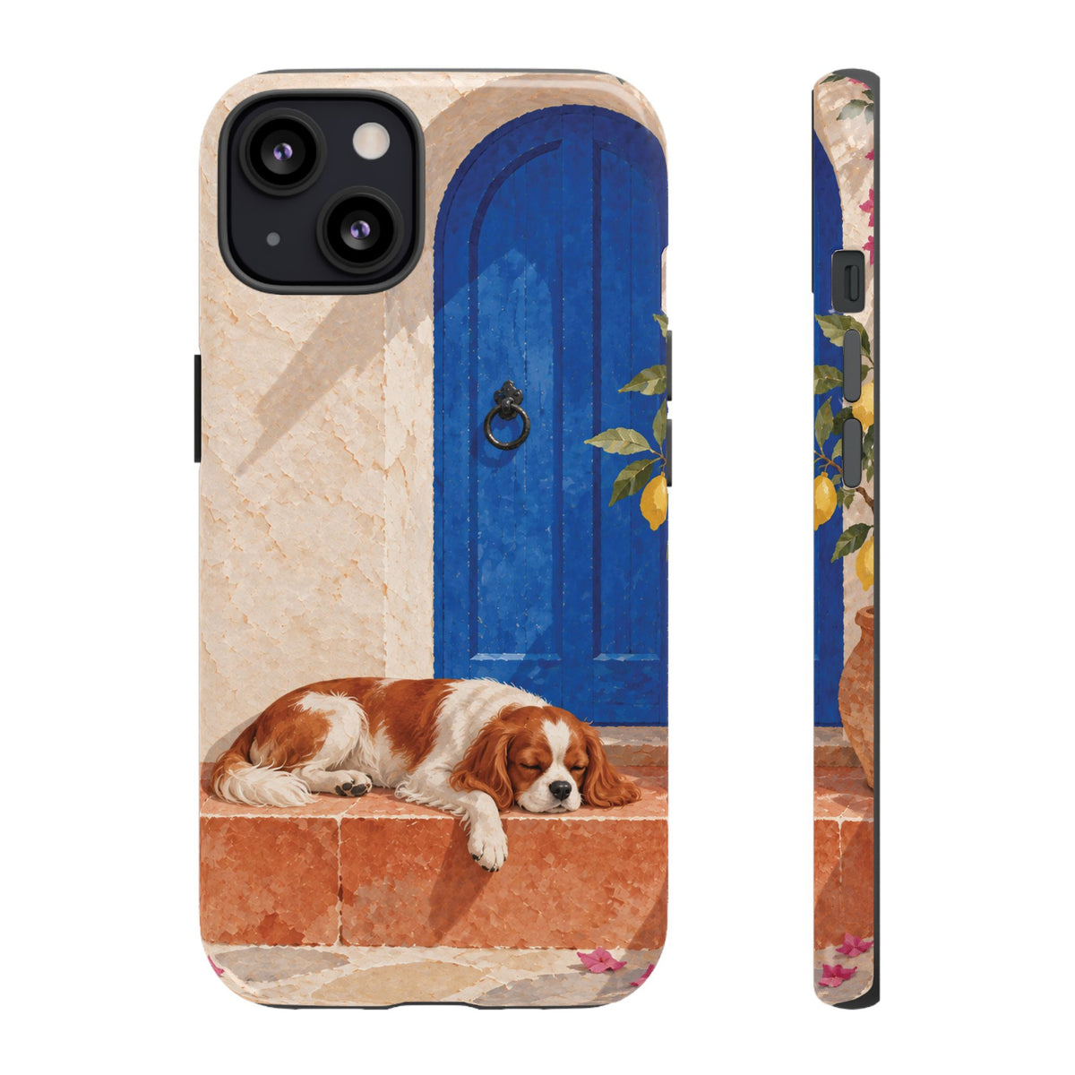Cavalier King Charles Spaniel Blue Door Siesta Phone Case - Multicolor Phone Case - iPhone 13 / Glossy