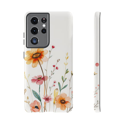 Boho Chic Watercolour Wild Blooms Pattern Phone Case - Multicolor Phone Case - Samsung Galaxy S21 Ultra / Glossy