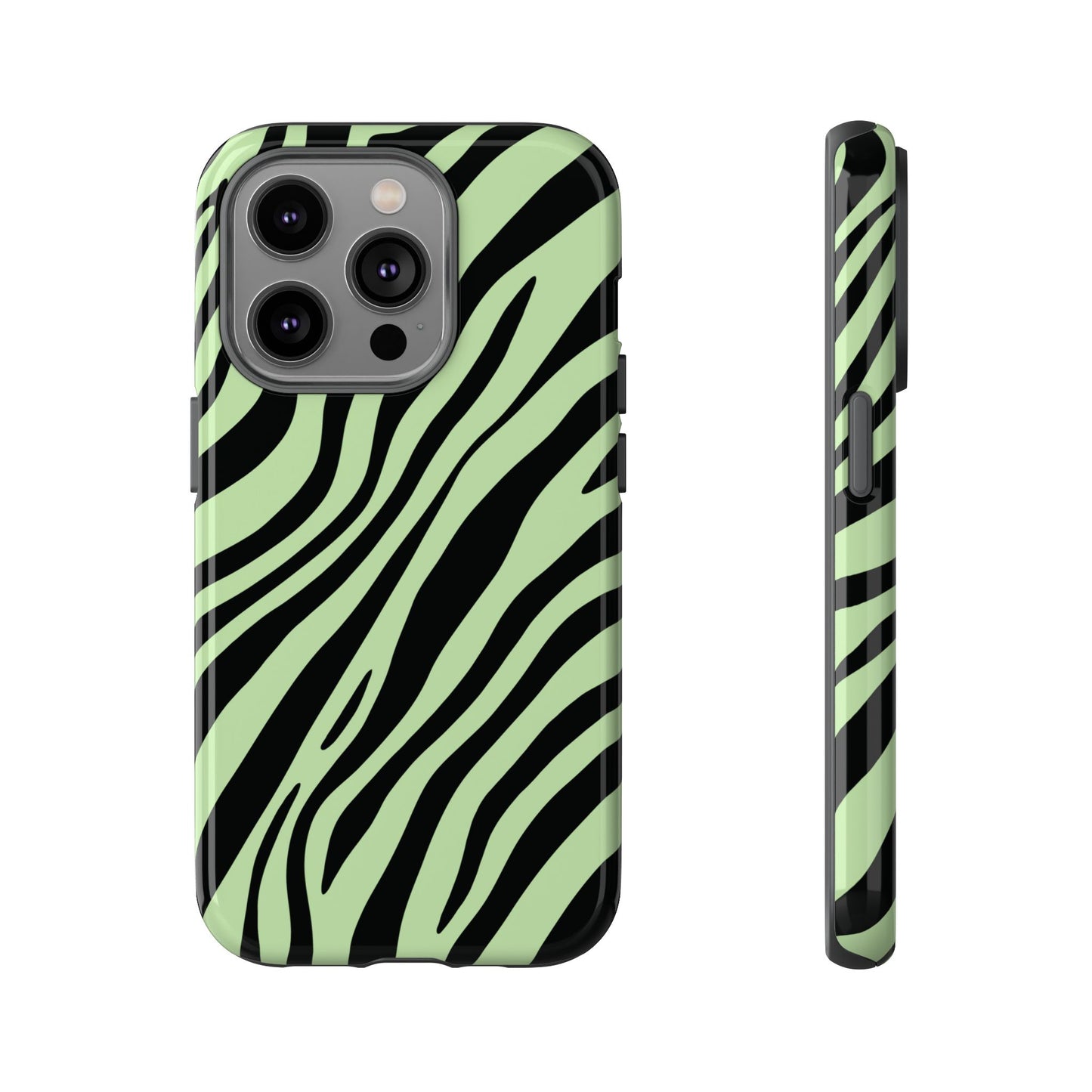 Modern Mint Zebra Print Phone Case