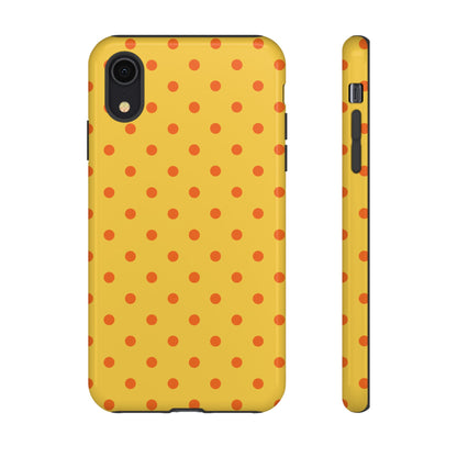 Trendy Yellow & Orange Dot Pattern Phone Case