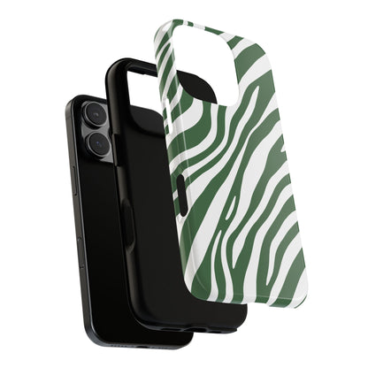 Modern Sage Zebra Print Phone Case