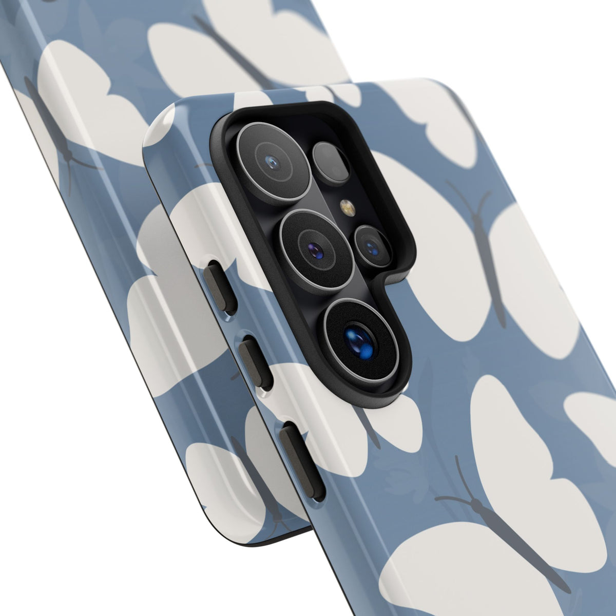 Minimalist Light Blue Butterfly Pattern Phone Case - Blue Phone Case