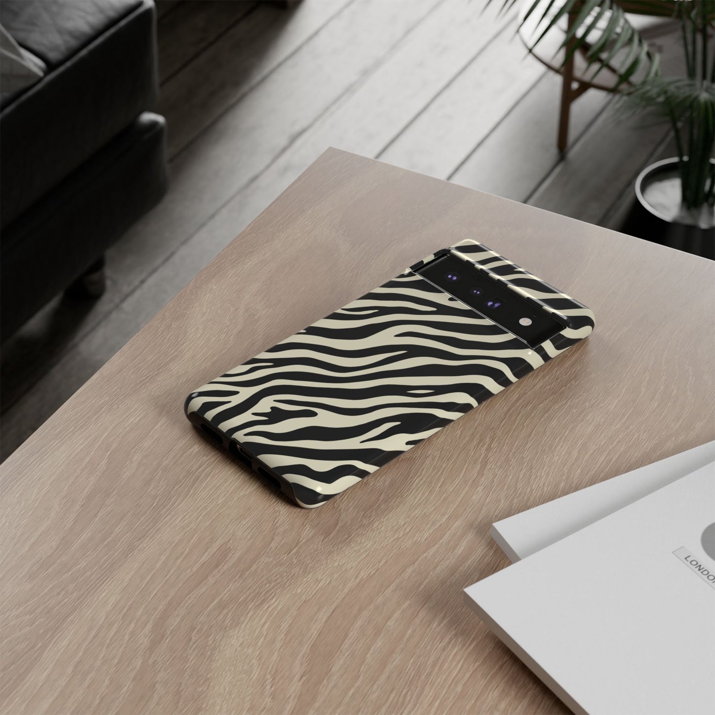 Chic Ivory Zebra Print Phone Case