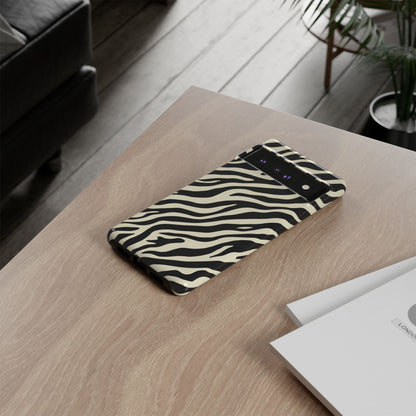Chic Ivory Zebra Print Phone Case
