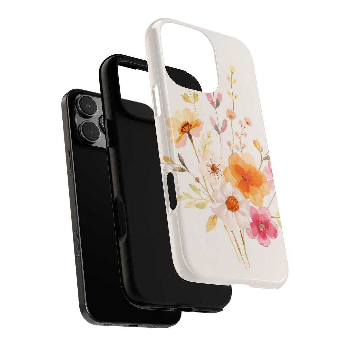 Boho Chic Watercolour Flower Pattern Phone Case - Multicolor Phone Case