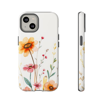 Boho Chic Watercolour Wild Blooms Pattern Phone Case - Multicolor Phone Case - iPhone 14 / Glossy