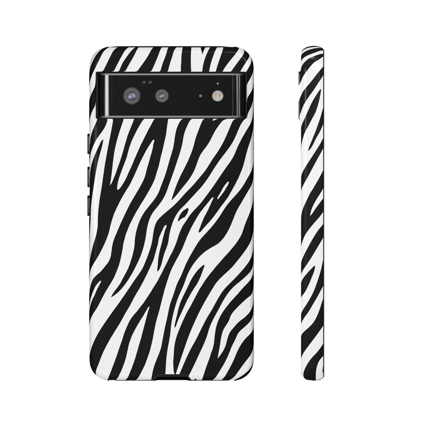 Monochrome Tiger Print Phone Case
