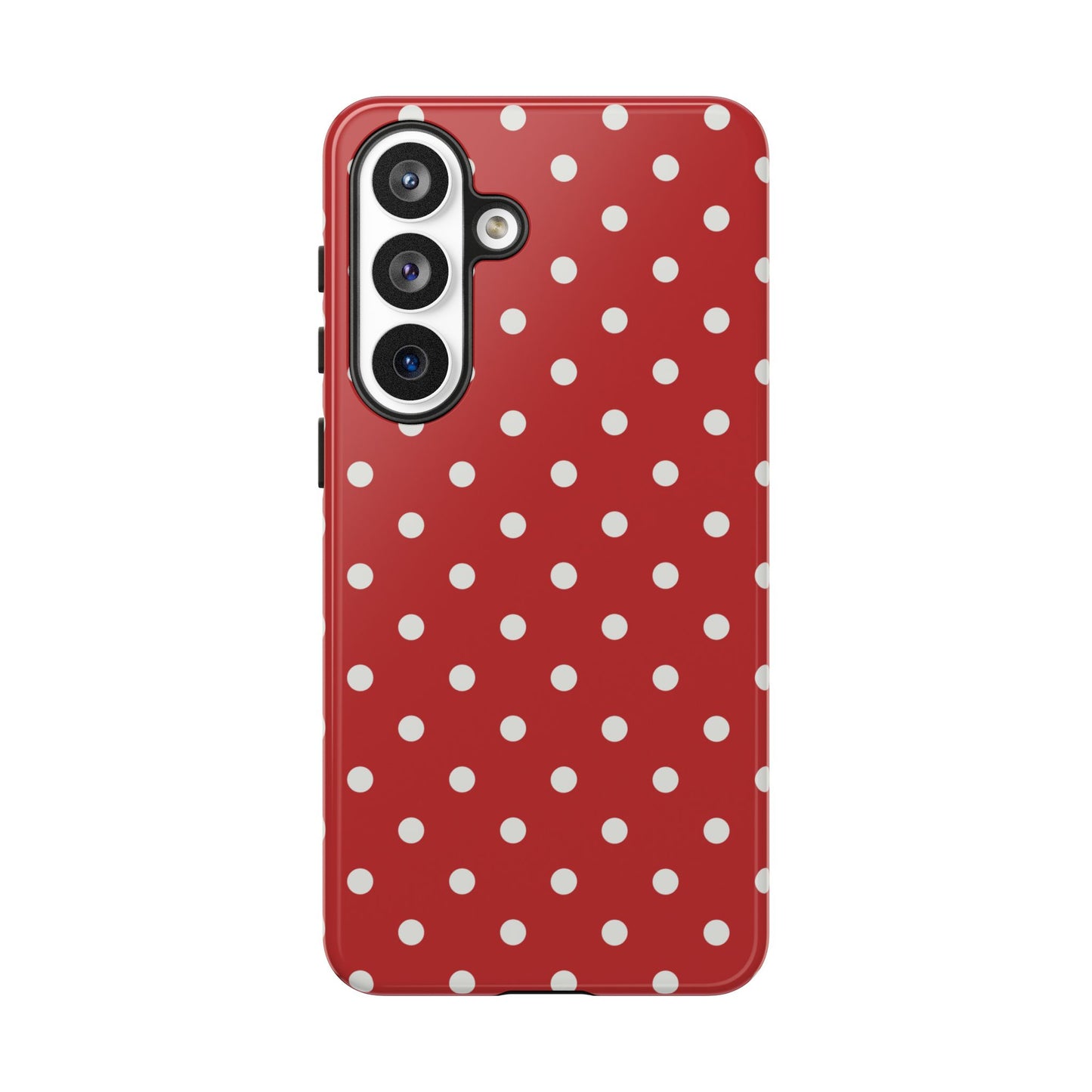 Red with White Dot Pattern Phone Case