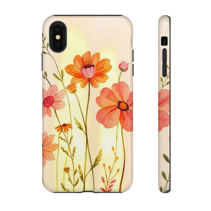 iPhone XS MAX / Glossy Phone Case - Watercolour Bunch of Wildflowers Design Phone Case