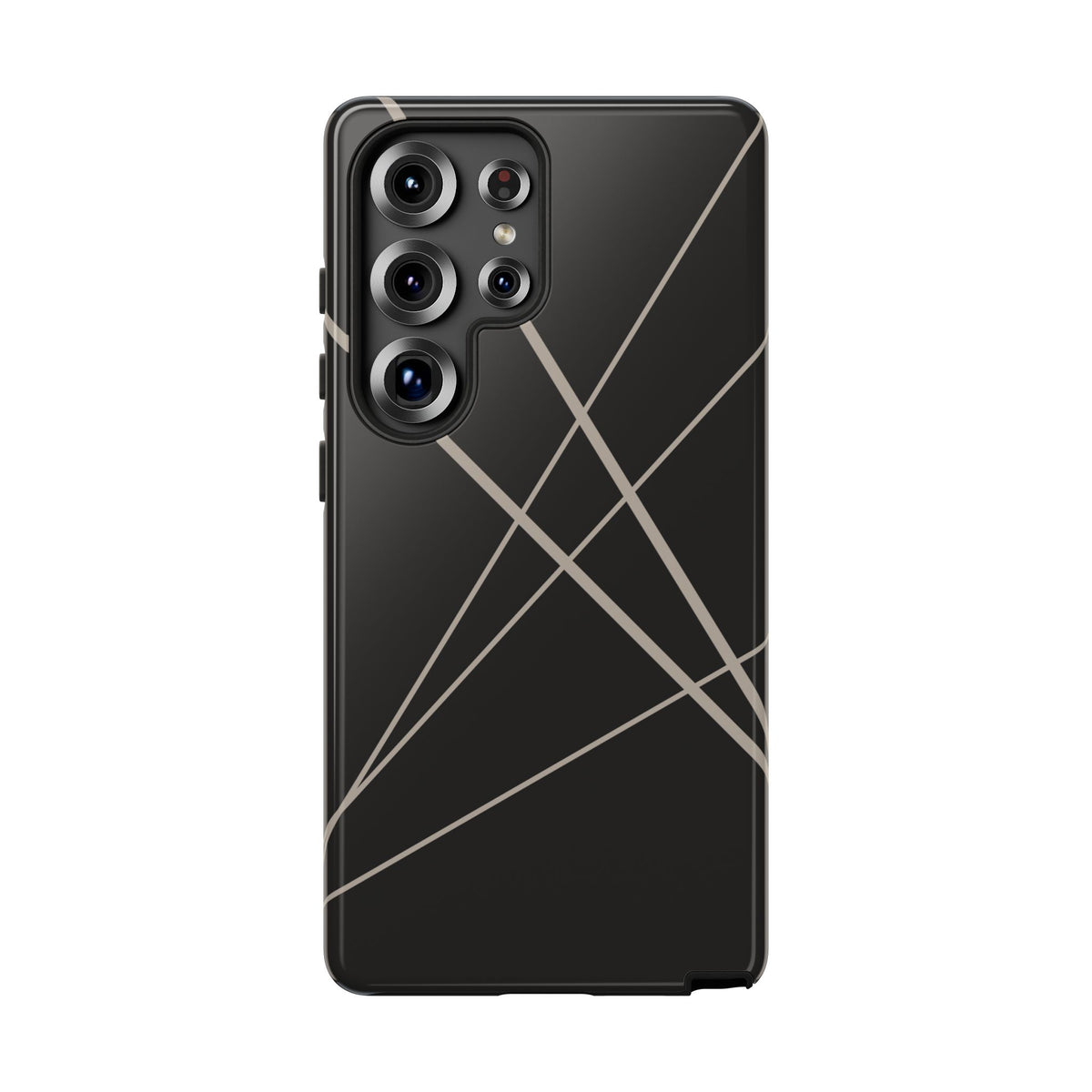 Abstract Black with Grey Lines Phone Case - Black Phone Case - Samsung Galaxy S25 Ultra / Glossy
