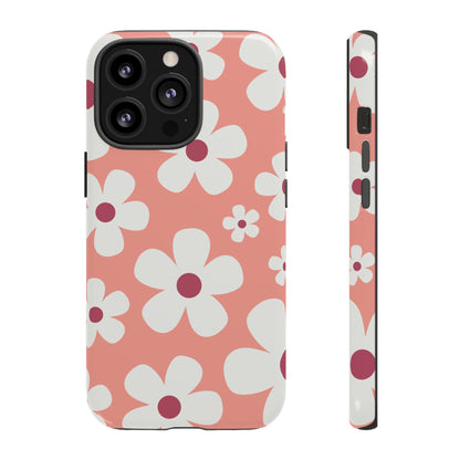 iPhone 13 Pro / Glossy Phone Case - Cute Pink Daisy Pattern #2 Phone Case