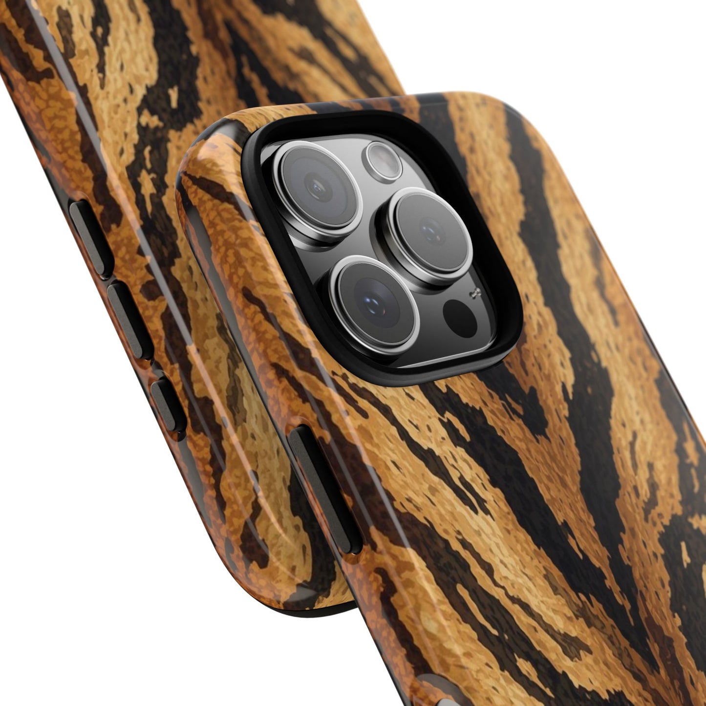 Amber Tiger Print Phone Case