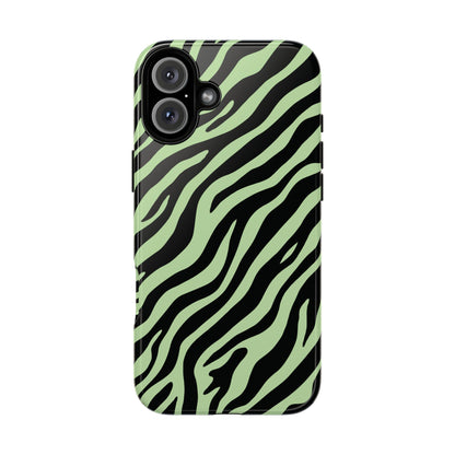 Stylish Mint Zebra Print Phone Case