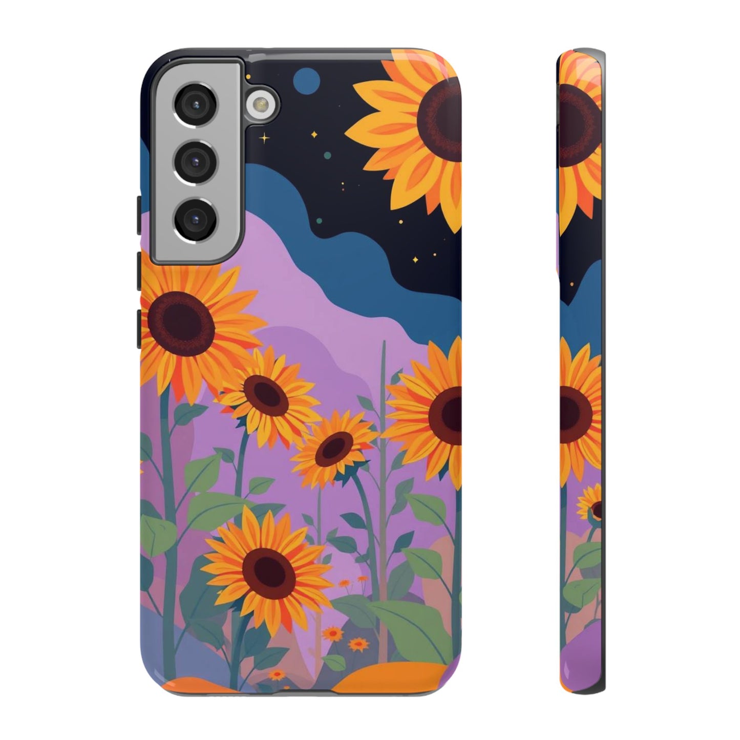 Samsung Galaxy S22 Plus / Glossy Phone Case - Surreal Sunflower Design Phone Case