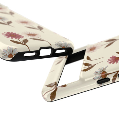 Pretty Cream & Rose Daisy Pattern Phone Case